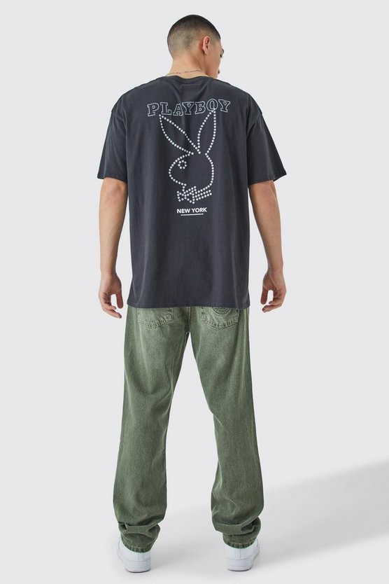 Oversize T-Shirt mit lizenziertem Playboy Print