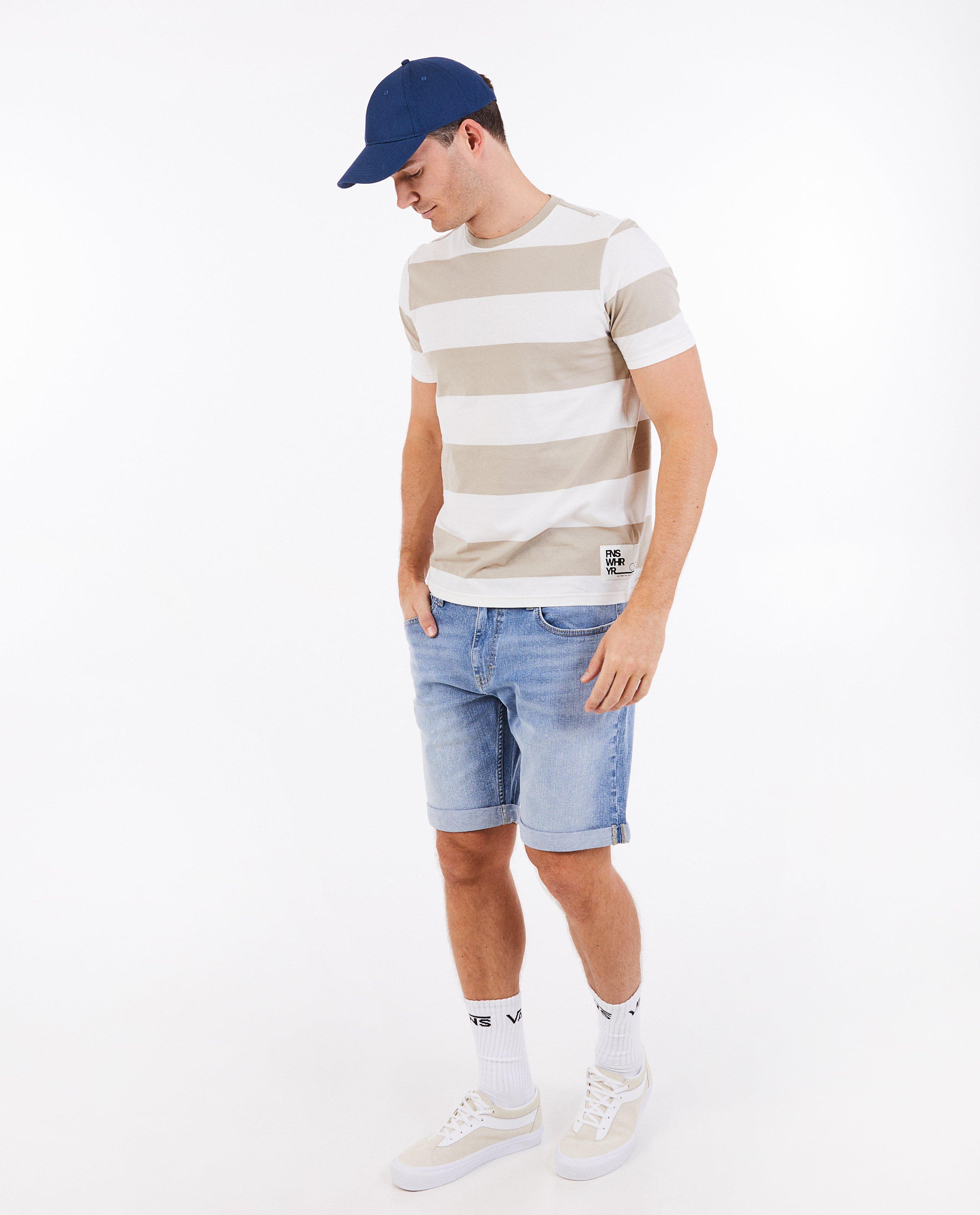 Tricou S. Oliver cu dungi, croială regulată, maro