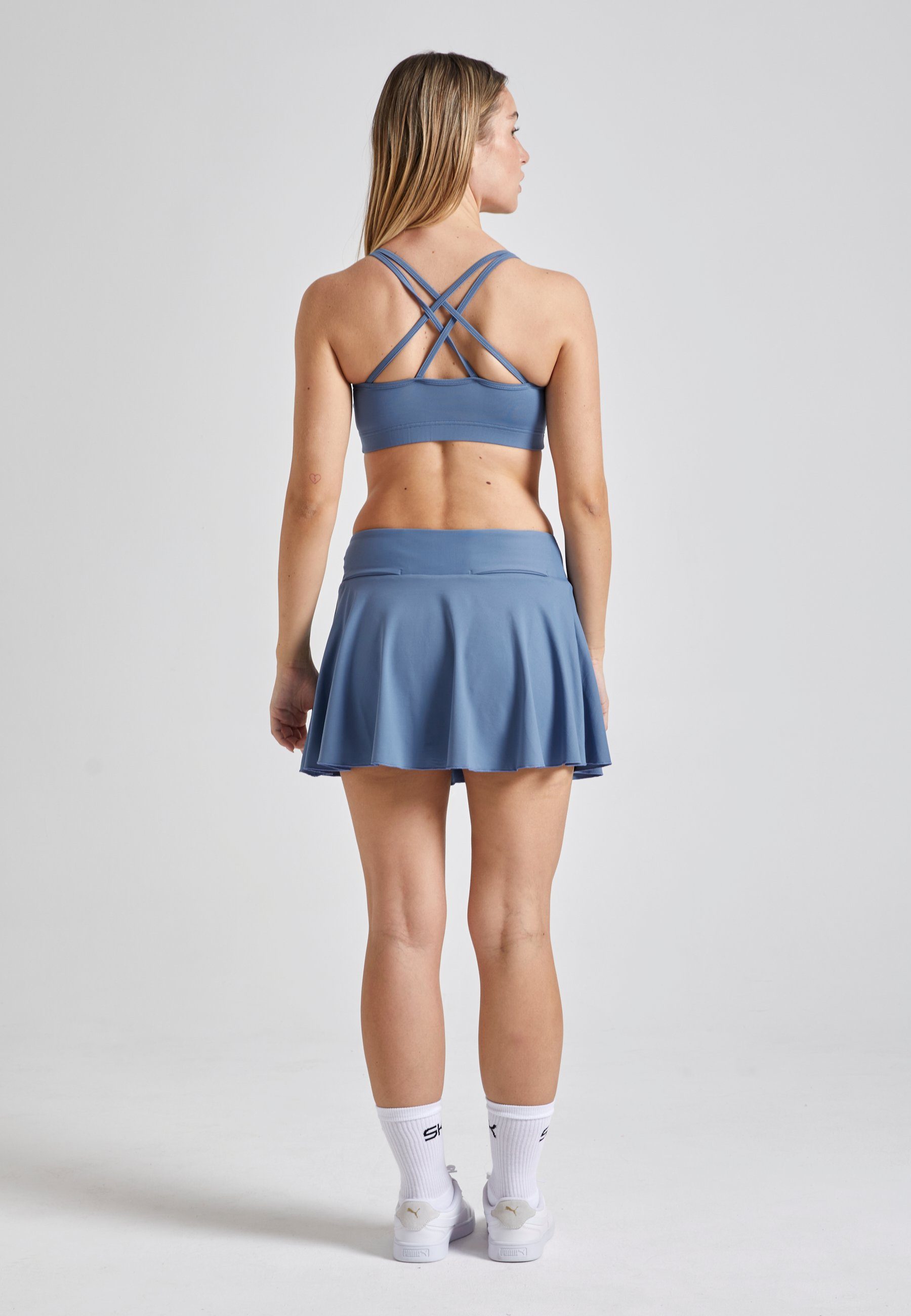 SPORTKIND Tennisrock Advantage Tennis Skort Mädchen & Damen grau blau