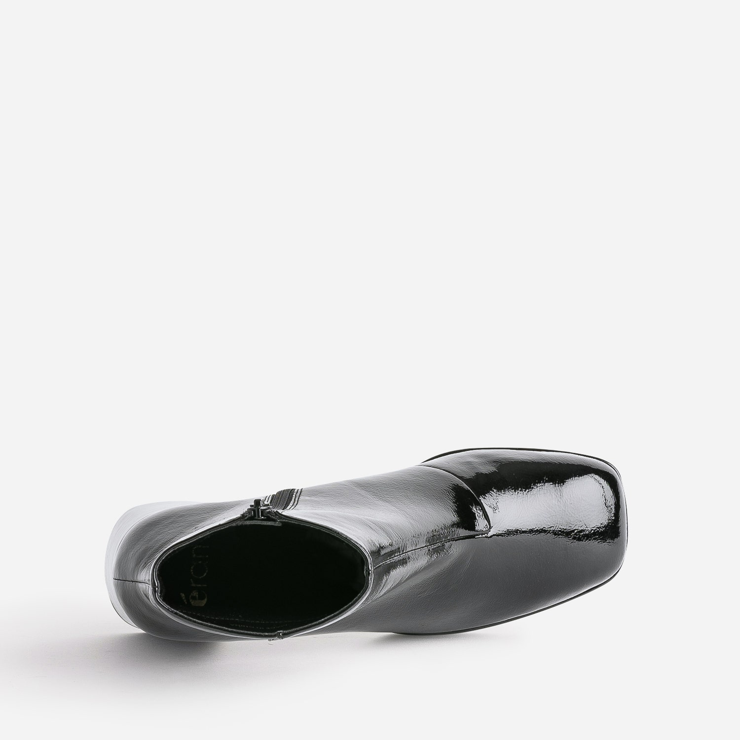Boots noir éco-conçu verni à plateforme