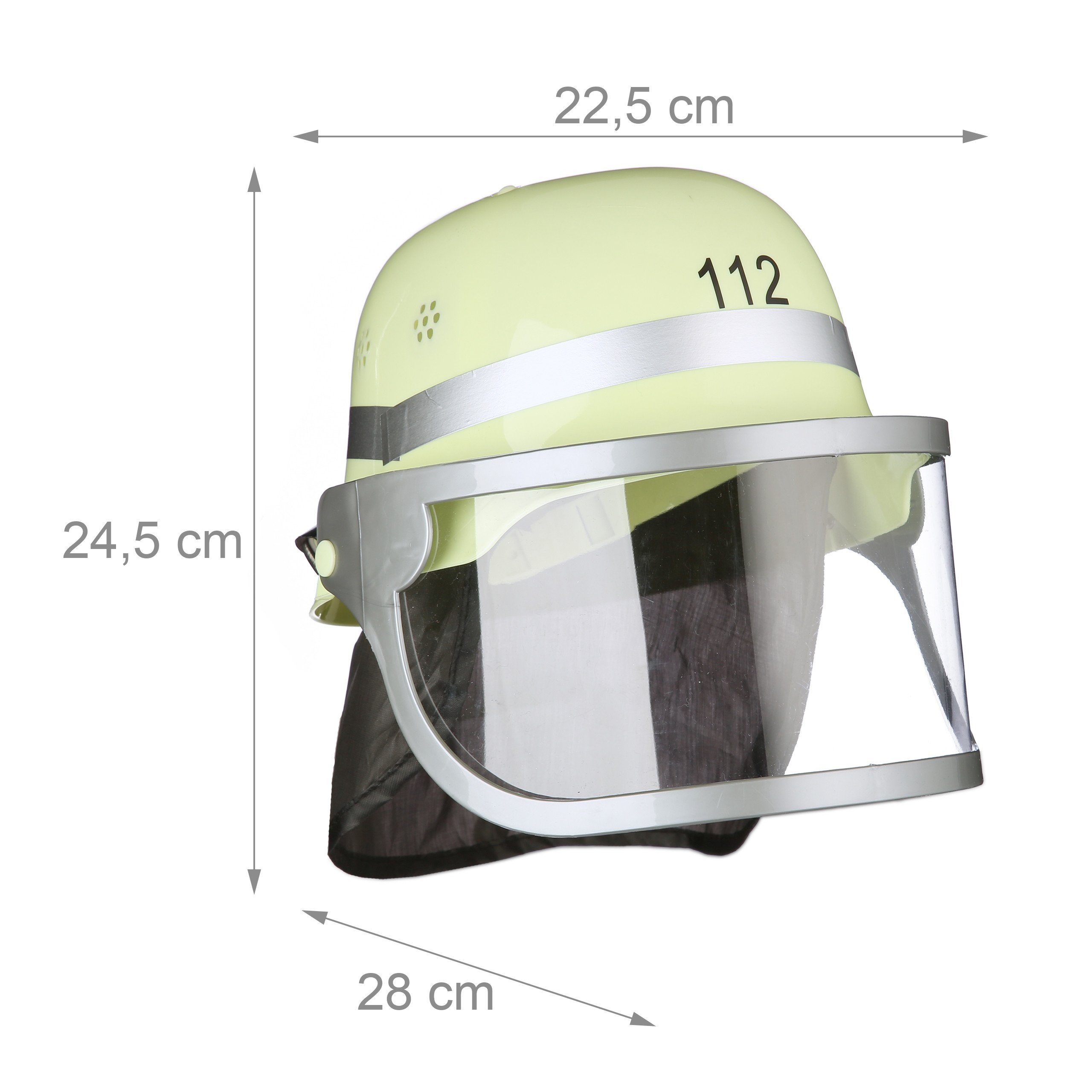 relaxdays Feuerwehrhelm 3 tlg. Feuerwehr Set