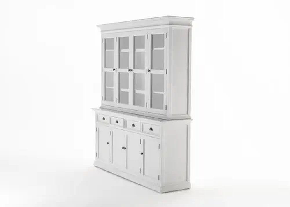Novasolo Küchenbuffet Halifax Bücherschrank mit 4 Glastüren