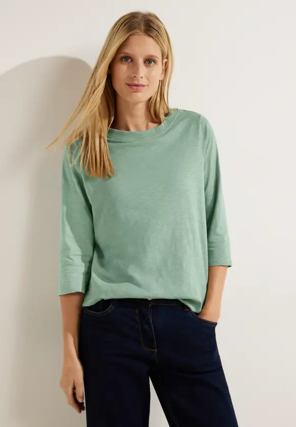 CECIL Shirt mit U-Bootausschnitt