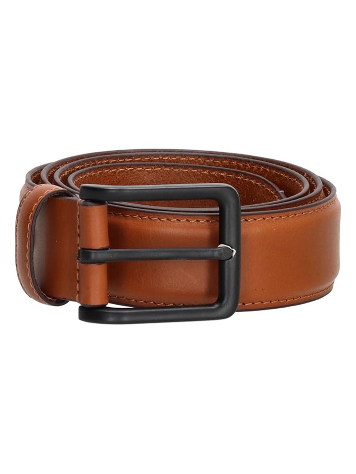 HIDE & STITCHES Leder-Gürtel in Cognac günstig kaufen