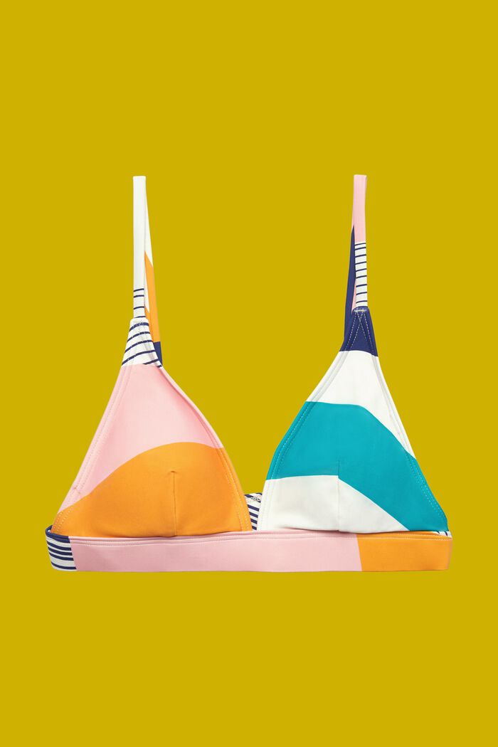 Wattiertes Bikinitop im Mustermix-Design