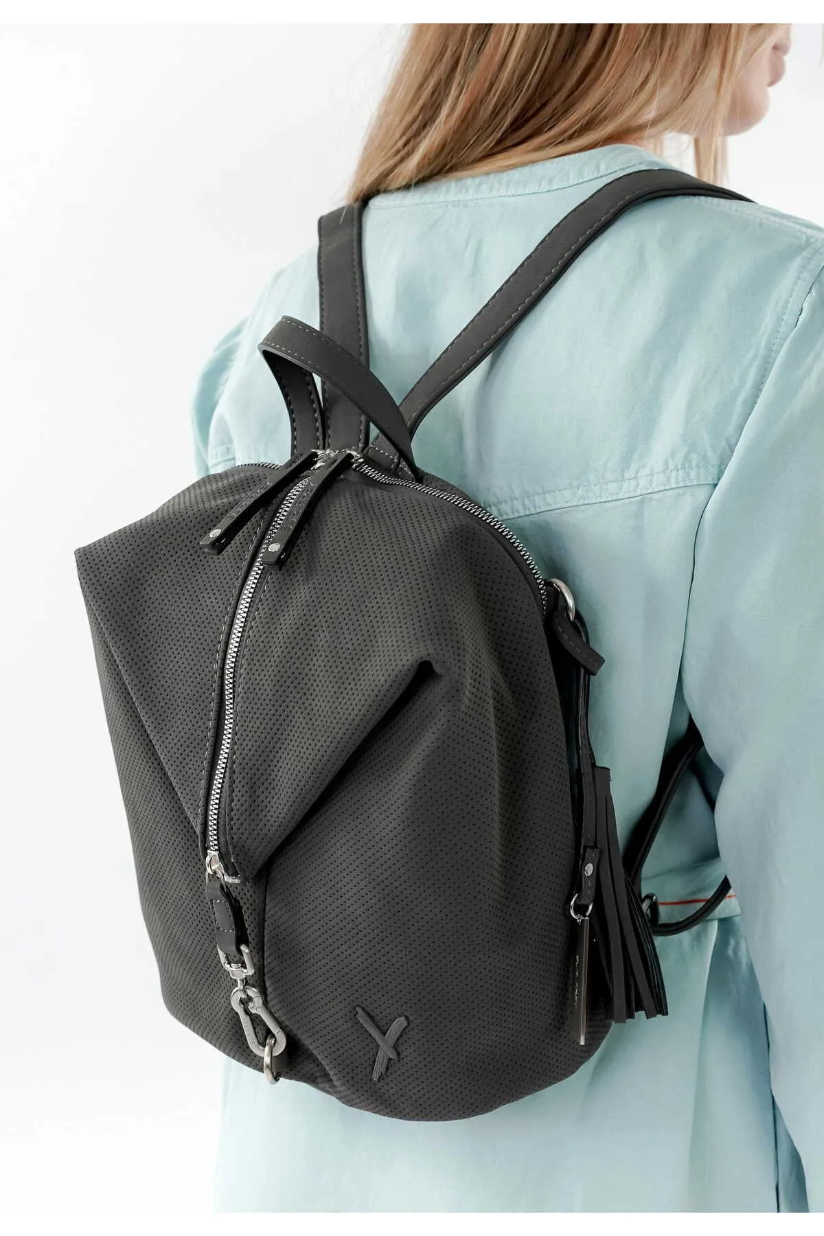 SURI FREY  Rucksack - Grau - Unifarben