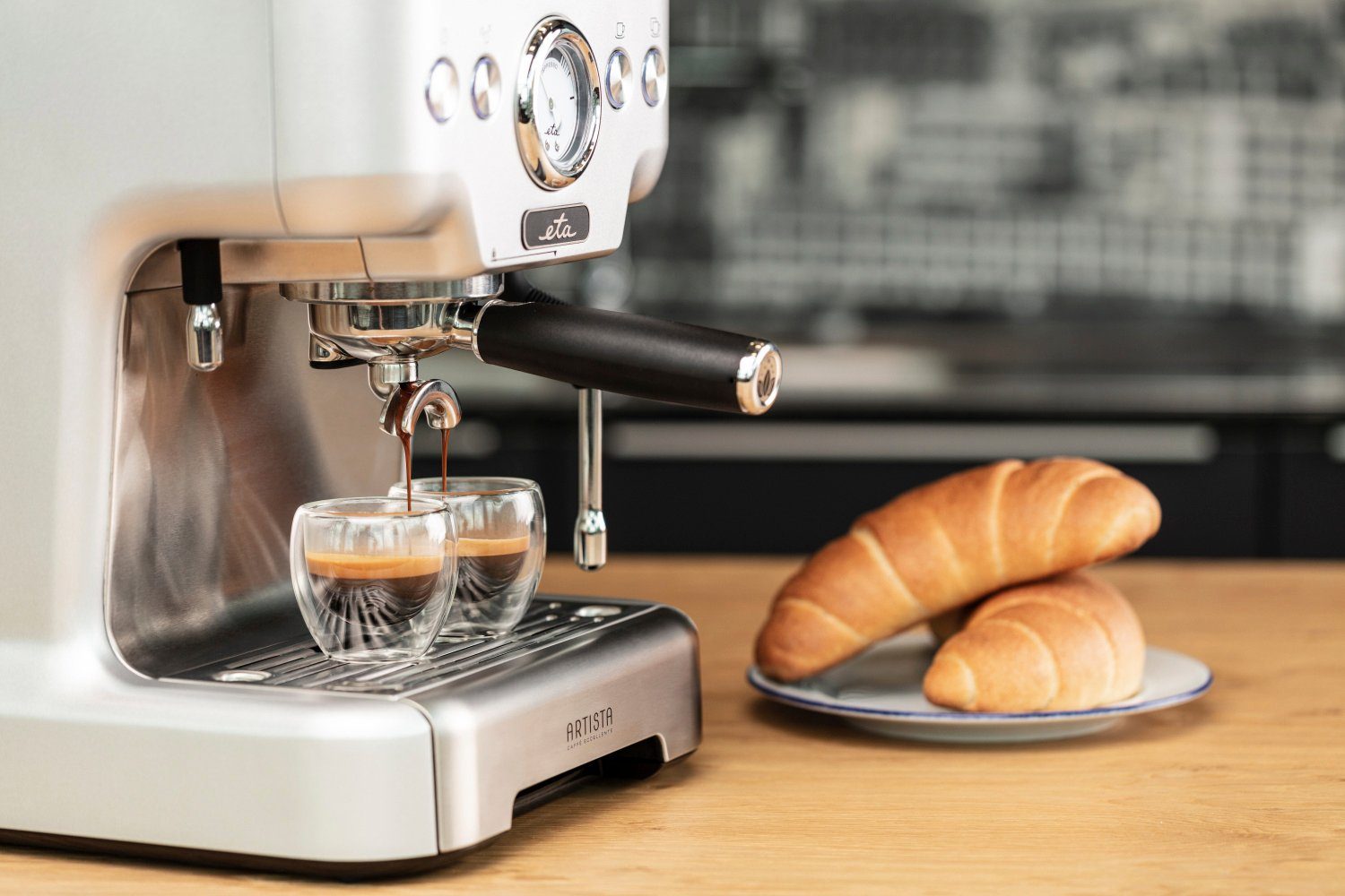 eta Siebträgermaschine Artista ETA418190000, mit Milchaufschäumer, 20 Bar in Ganzmetallausführung