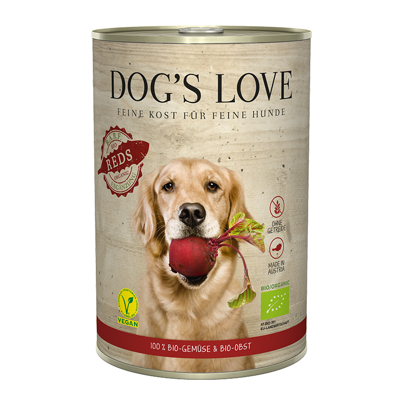 DOG'S LOVE Hundenassfutter DOG'S LOVE BIO 6x400g Obst & Gemüse