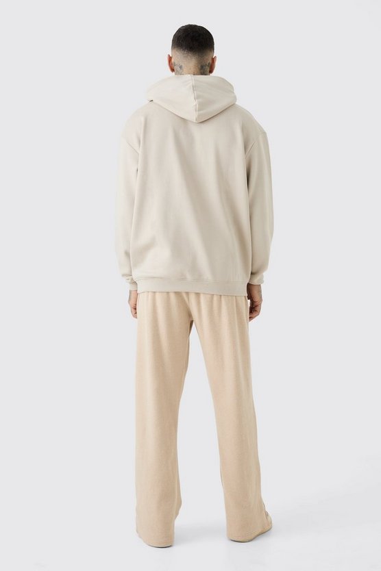 Tall lockere gerippte Ottoman Jogginghose mit geteiltem Saum