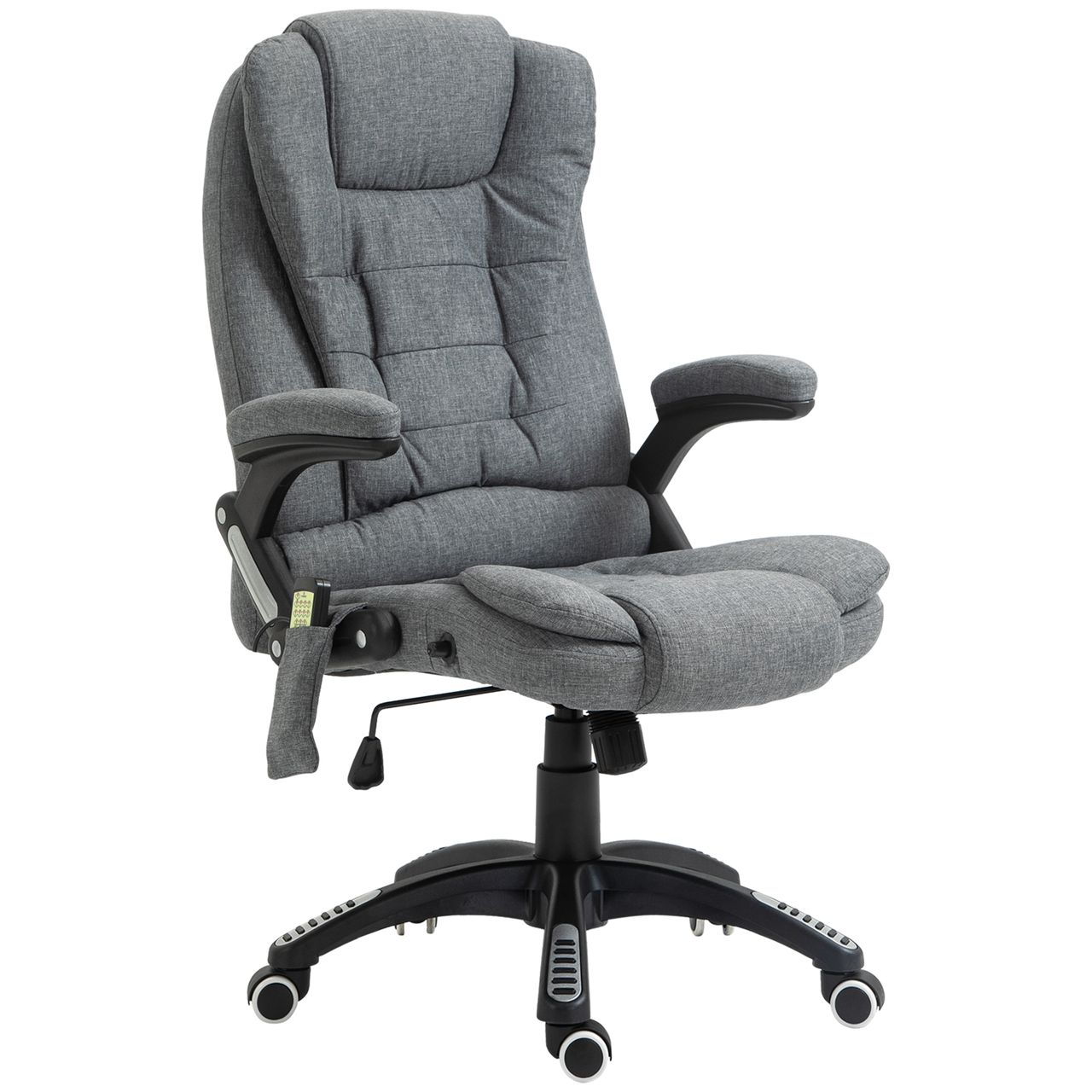 Vinsetto Massagesessel Chefsessel mit Massagefunktion höhenverstellbarer Drehstuhl ergonomischer Gamingstuhl Bürostuhl massage Dunkelgrau 68 x 72 x 110–120 cm