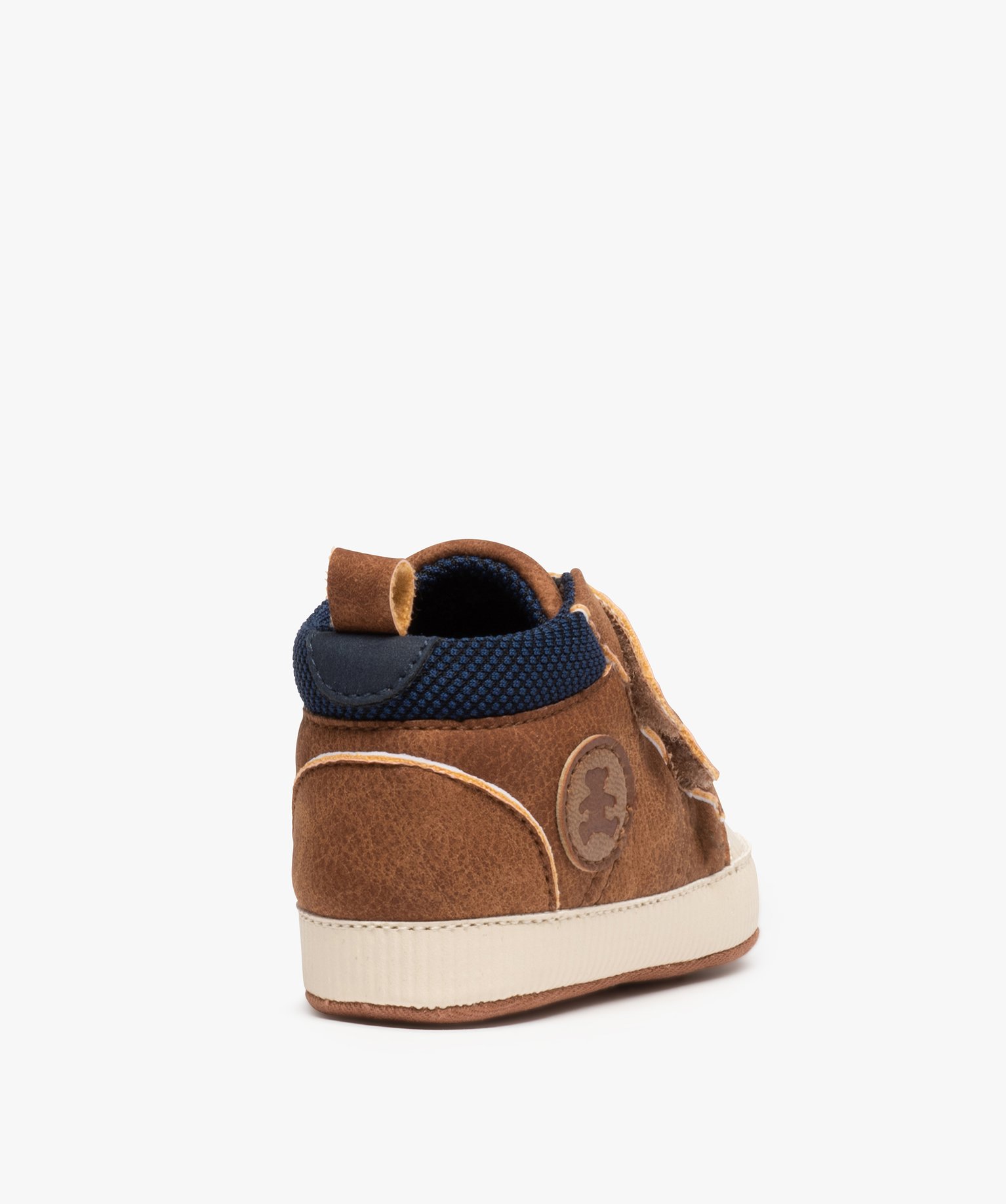 Chaussons de naissance bébé Garçon à scratch – LuluCas... camel | GEMO