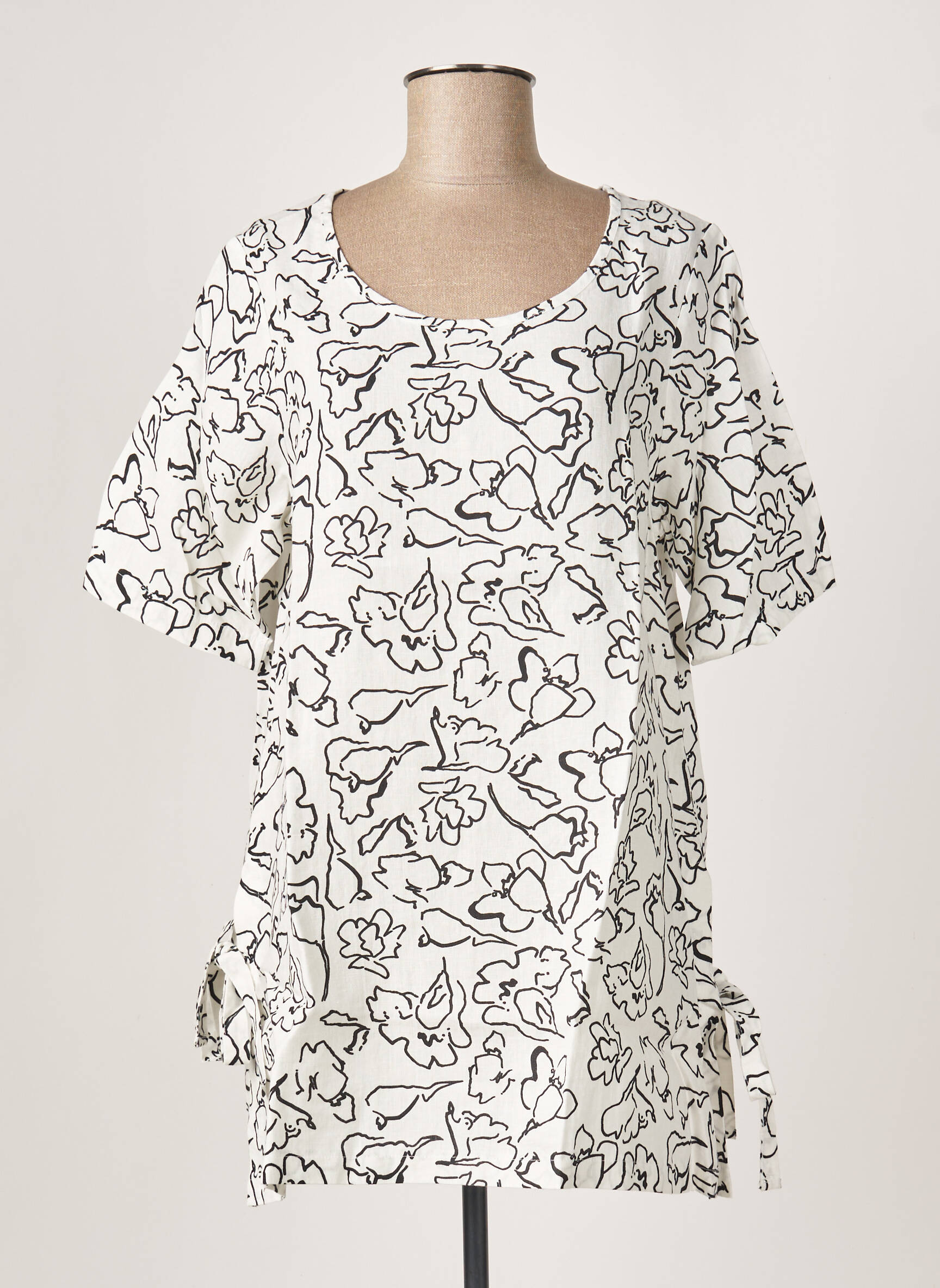 G Oze Tuniquemanchecourte Femme couleur blanc