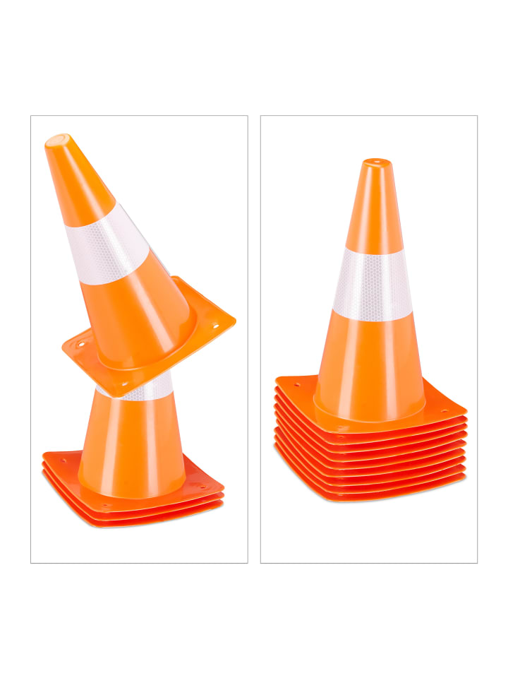 relaxdays 18x Pylonen in Orange günstig kaufen onesize