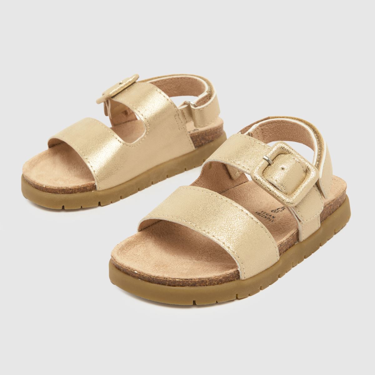 Schuh guldfärgade Tully-sandaler för småbarn