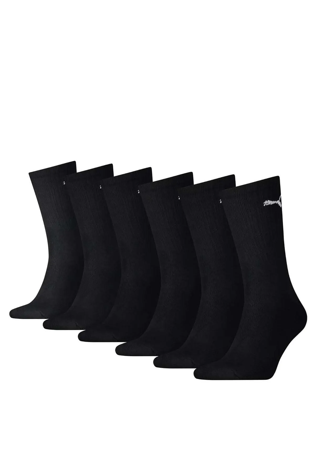 Puma  Unisex Sportsocken, 6 Paar - Crew Socks, Tennissocken, einfarbig