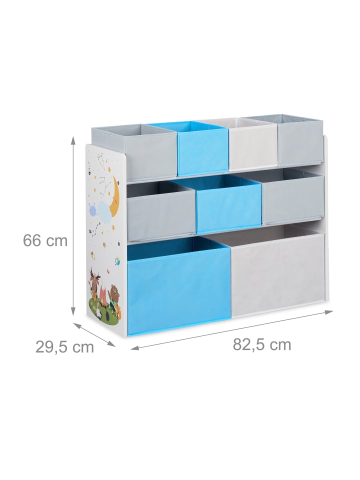 relaxdays Kinderregal Lagerfeuer in Bunt - (B)82,5 x (H)66 x (T)29,5 cm günstig kaufen onesize