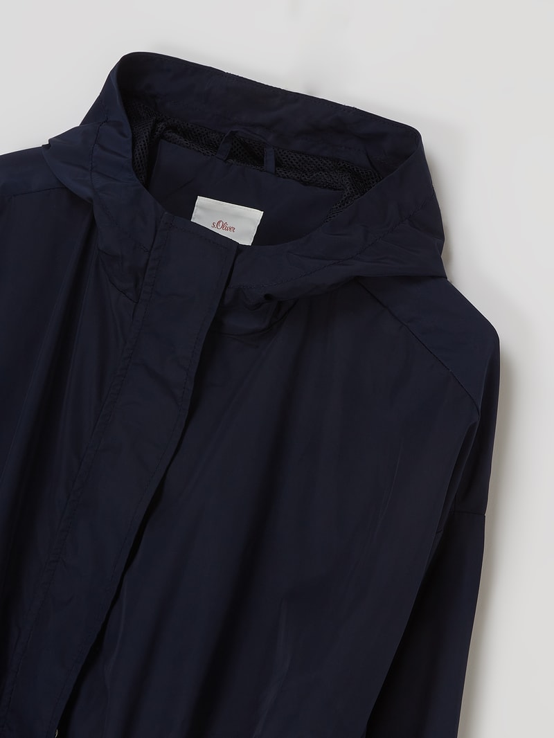 Jacke mit Kapuze in marineblau