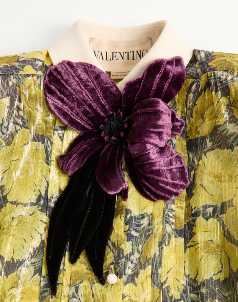 Camisa Lurex com estampa de papoulas Après L'Hiver