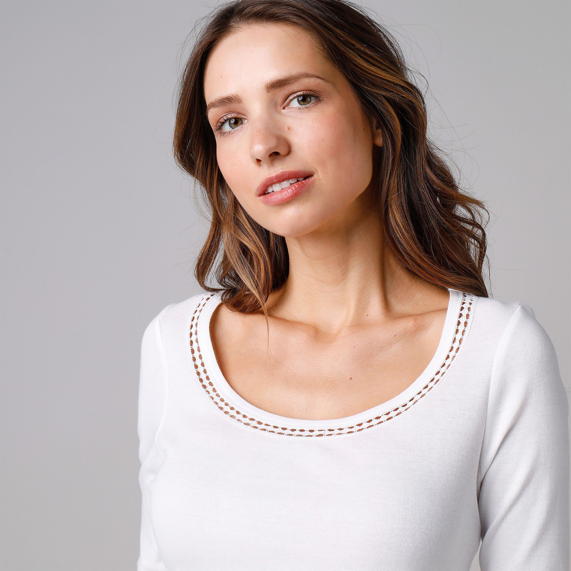 T-shirt macramé manches longues