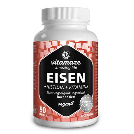 EISEN 20 mg Histidin Vitamine C/B9/B12 Kapseln  90 St  Kapseln
