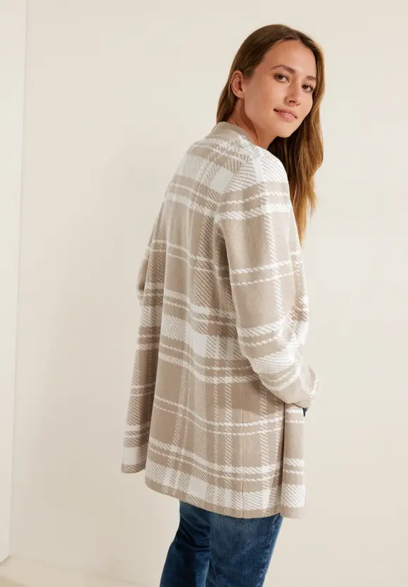 CECIL Karierter Longcardigan