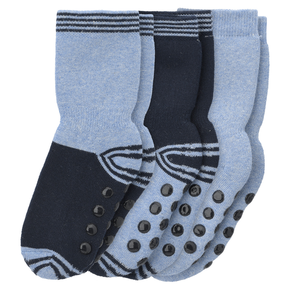3 Paar Baby Stoppersocken mit Bio-Baumwolle