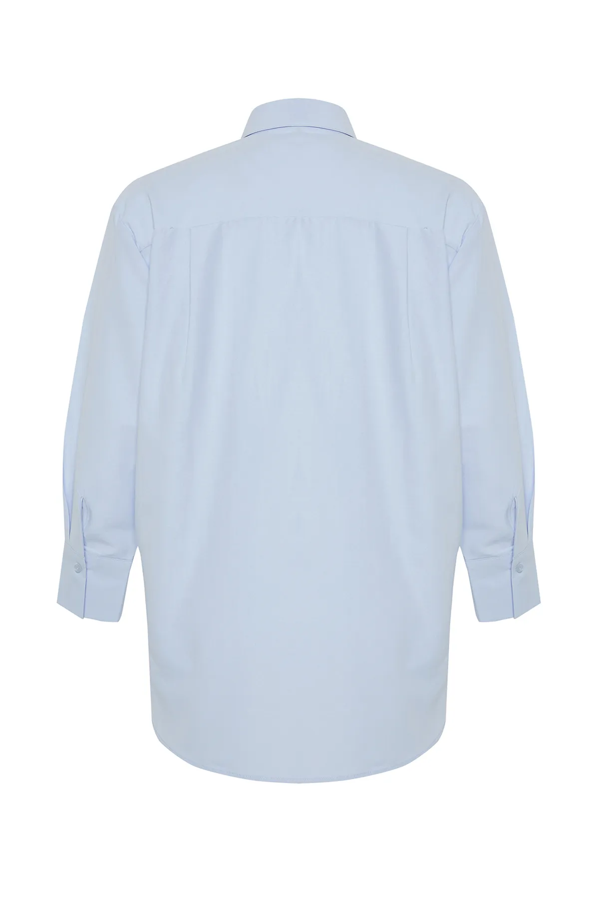 Trendyol Collection  Hellblaues gewebtes Hemd mit Steindetail - Regular Fit TWOSS24GO00069
