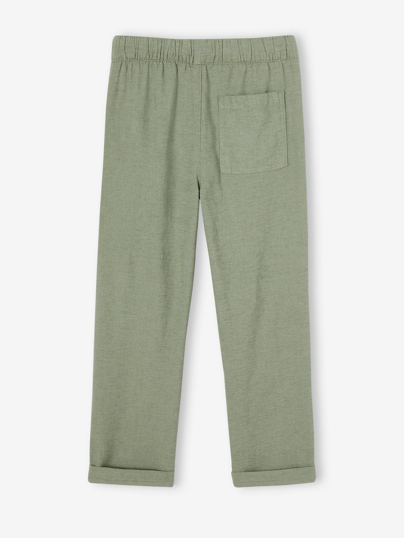 Vertbaudet Jungen Hose mit Leinenanteil - nachtblau