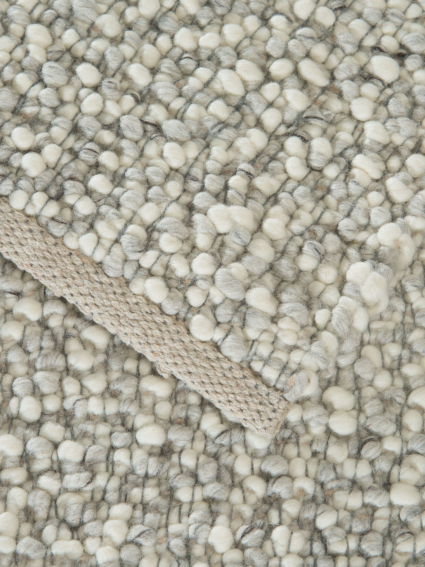 Solberga Woll-Teppich, Grey´n White