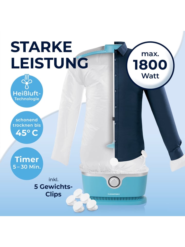 CLEANmaxx CLEANmaxx Bügler mit Timerfunktion für Hemden & Blusen - Blau günstig kaufen onesize