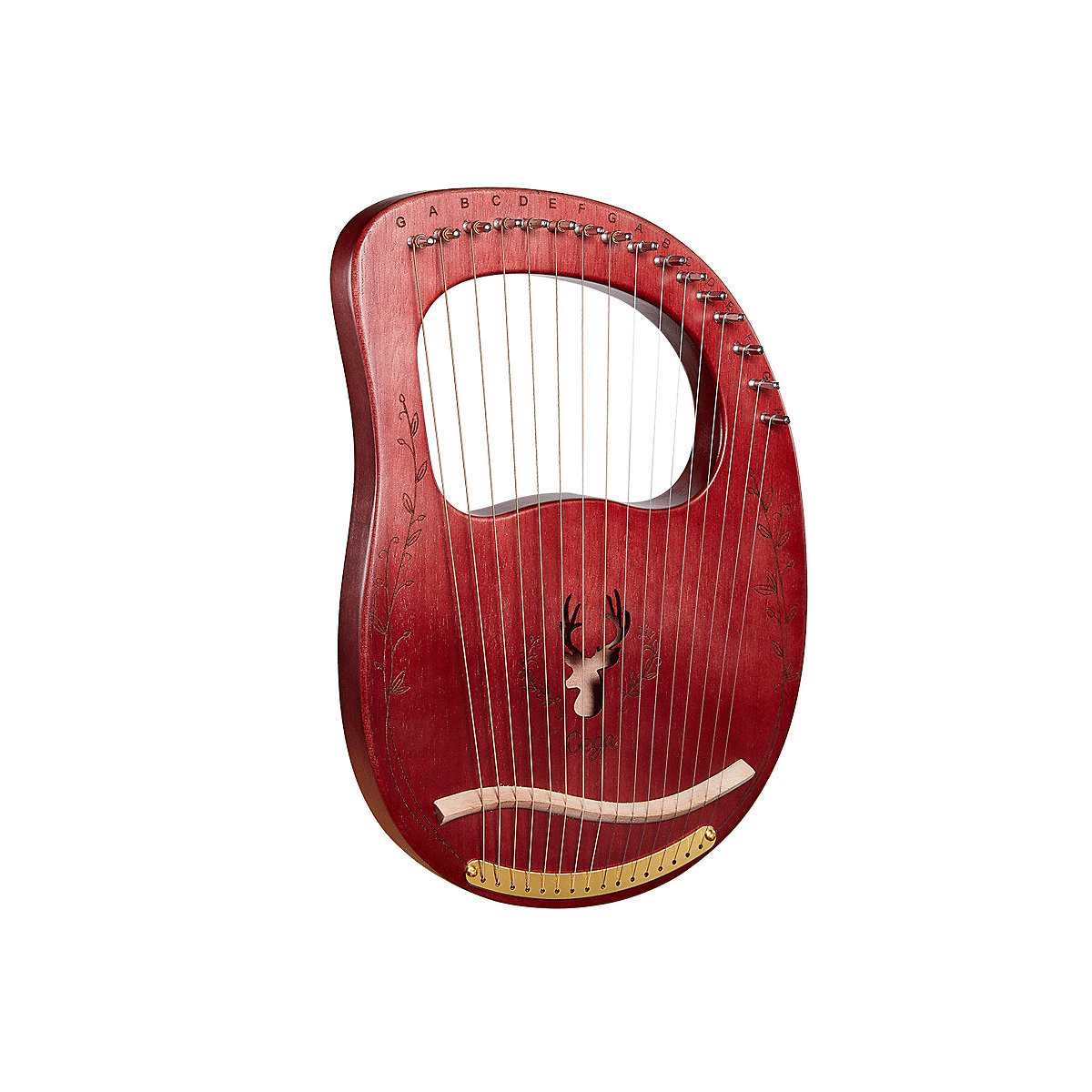 Harfe Tragbares Holz-Lyra 16 Saiten Kalimba Daumenklavier
