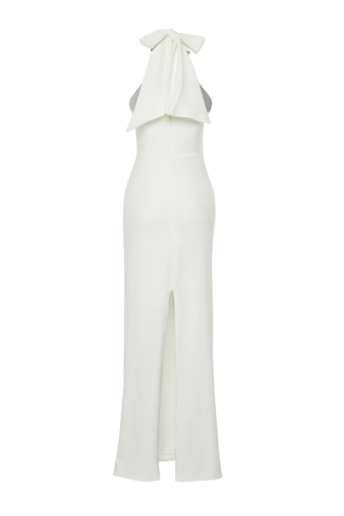 Trendyol Collection  Elegantes Braut-Abendkleid mit weißen Rosen und Details TPRSS24AE00011