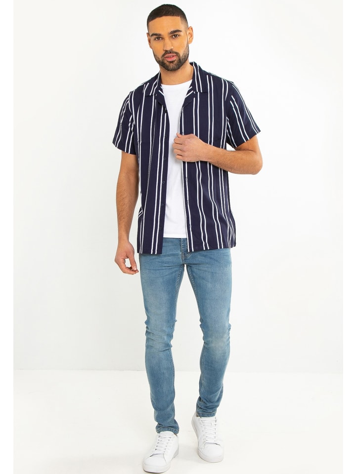 Threadbare Hemd Merlot in Blau günstig kaufen M