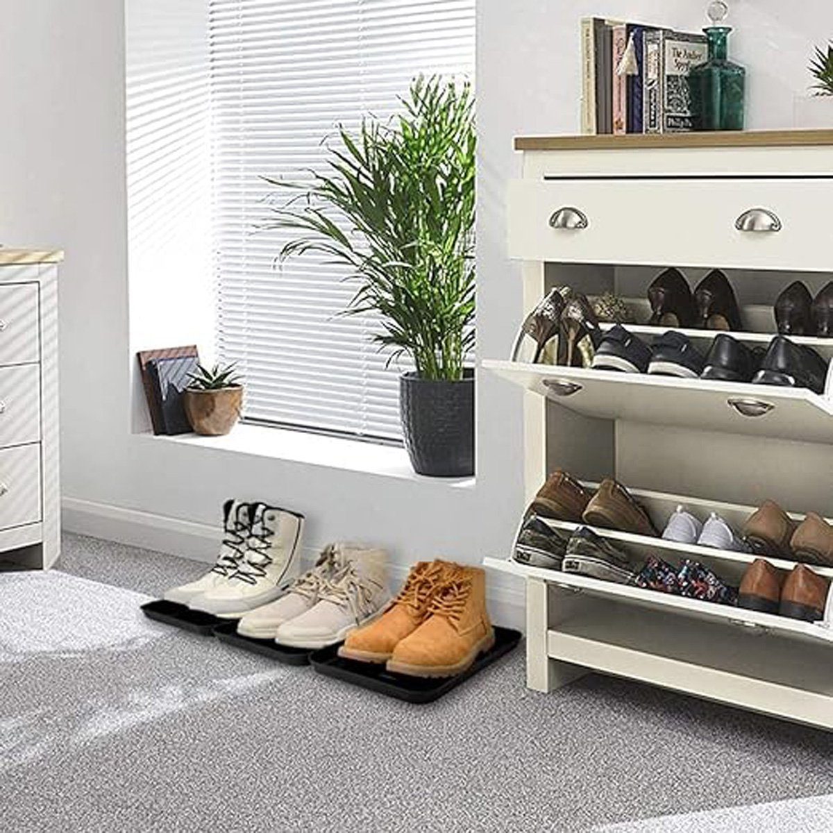 götäzer Schuhabtropfschale 3 Einlegesohlen aus Kunststoff (1-tlg), Liebe beginnt Schuhregal, Schuhabtropfschale