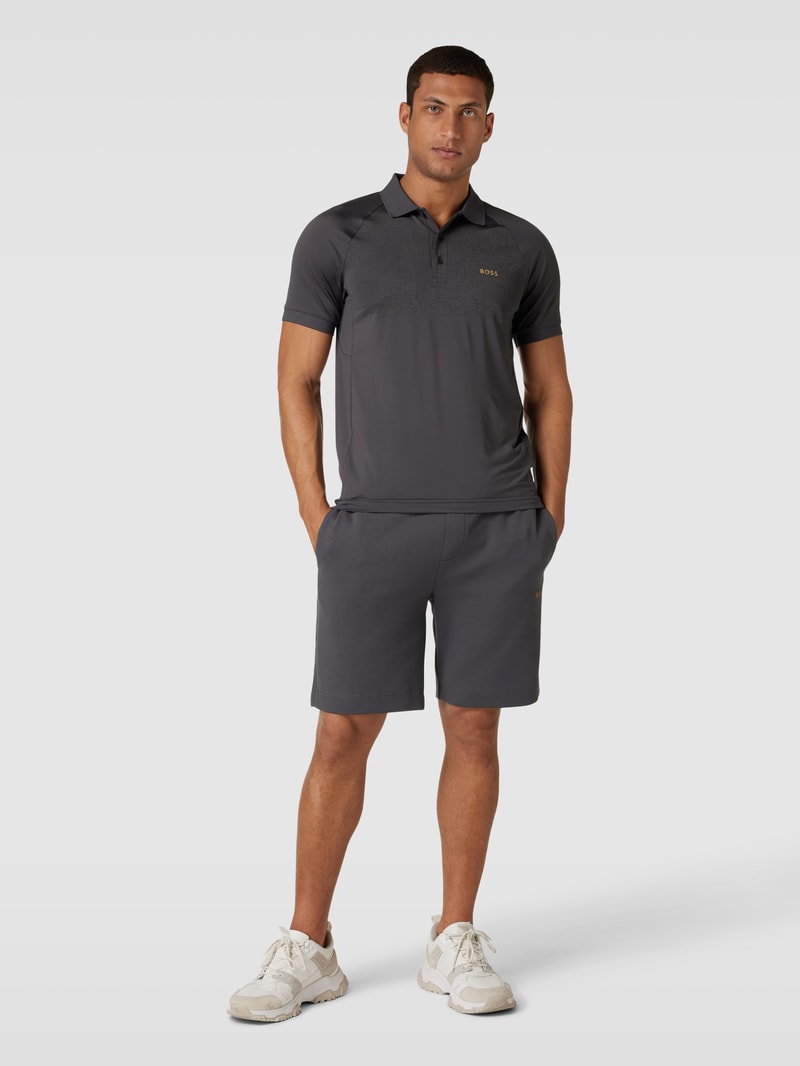 Sweatshorts mit Galonstreifen Modell 'Headlo' in graphit