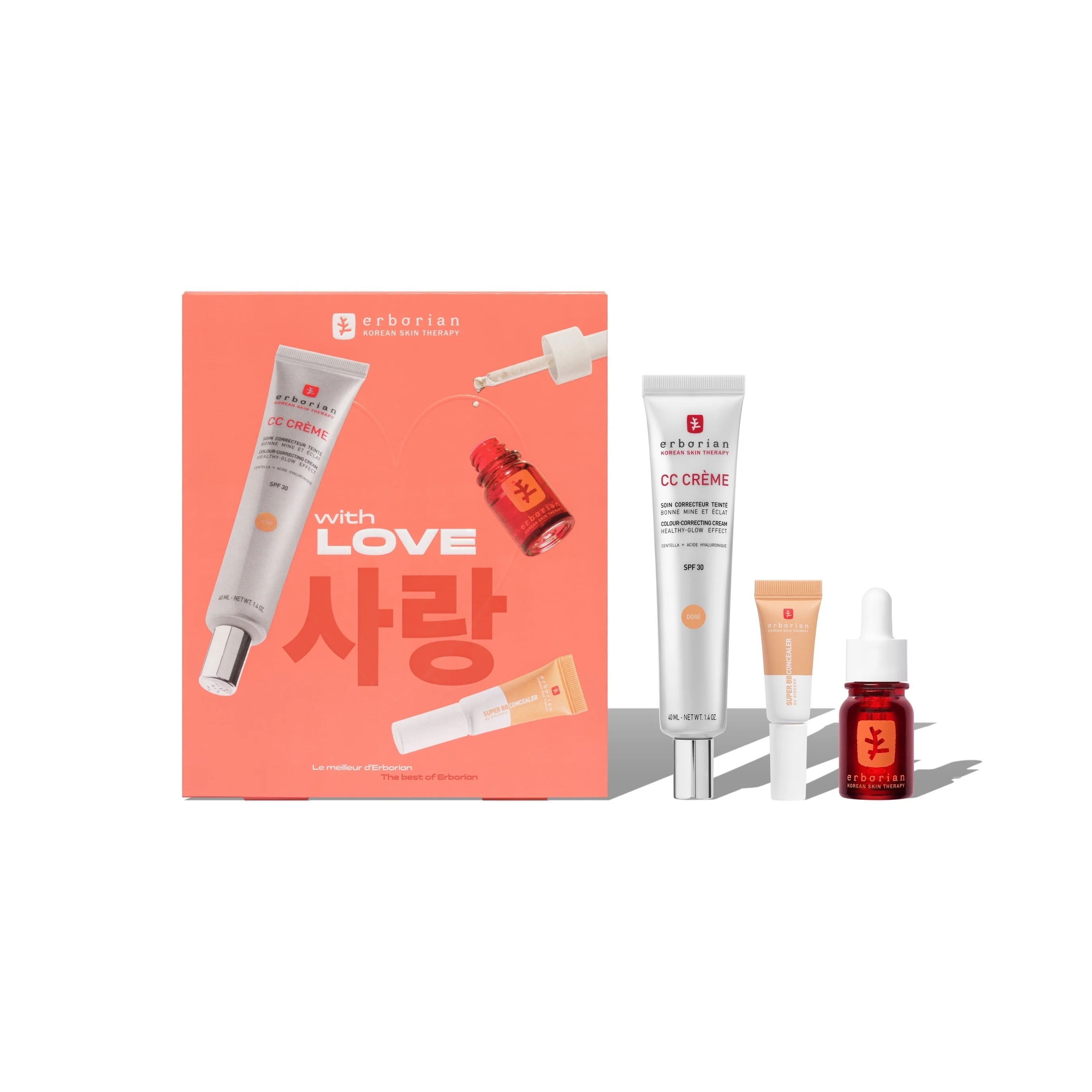 Kit de Navidad 2026 de BB Cream y CC Cream: Lo mejor de Erborian - Doré - Maquillaje Cofanetto, BB Cream