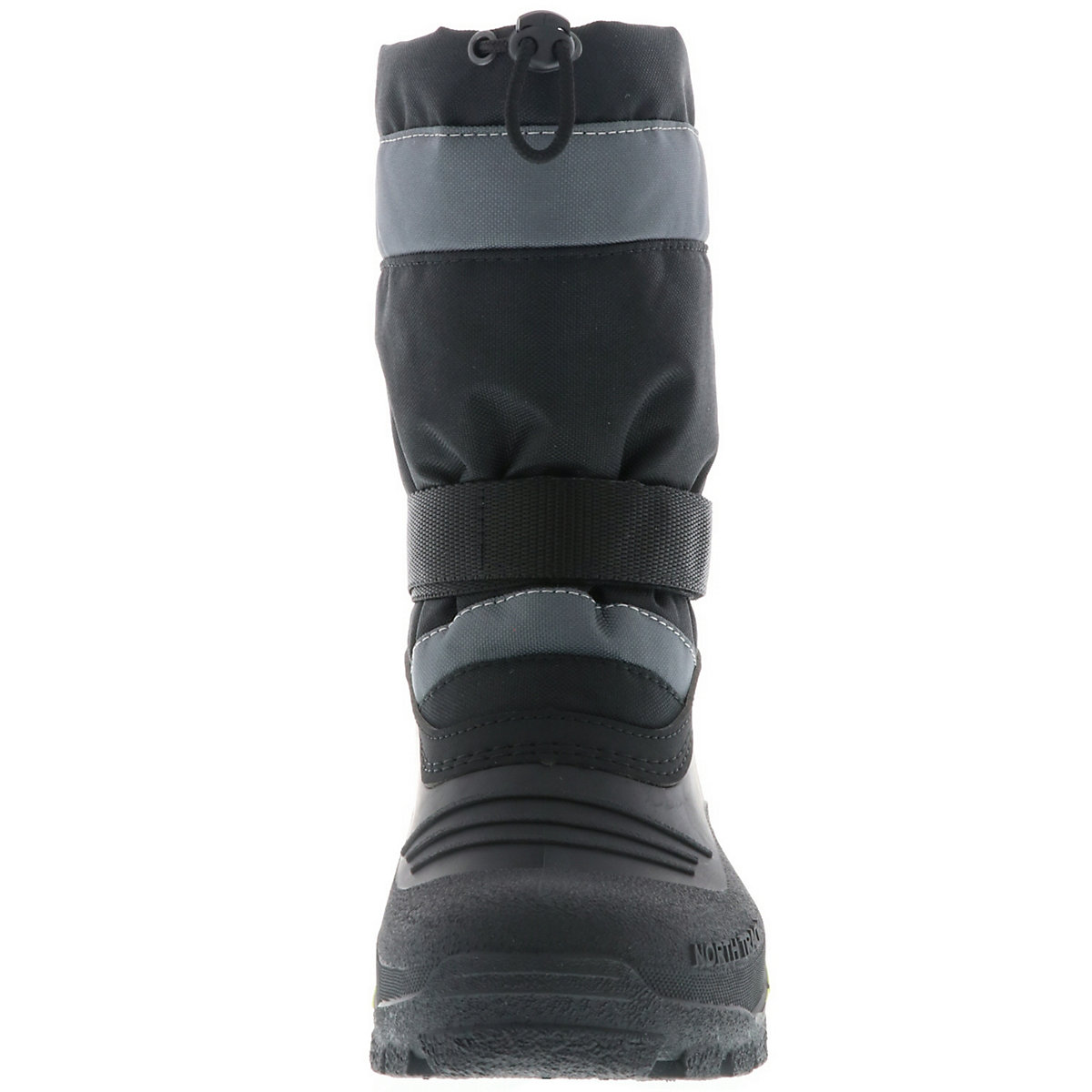 SERAK Kinder Jungen Mädchen gefütterter Winterstiefel Snowboots Klettverschluss schwarz