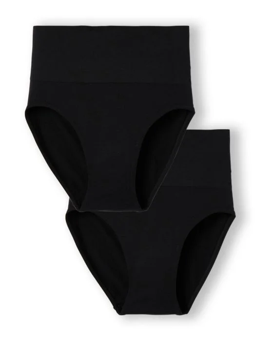 Lot de 2 culottes sans couture taille haute effet ventre plat