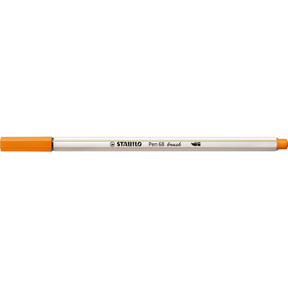 Premium-Filzstift Pen 68 brush, Pinselspitze für variable Strichstärken, orange