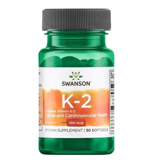 Swanson Φυσική Βιταμίνη K2 100 mcg Κάψουλες