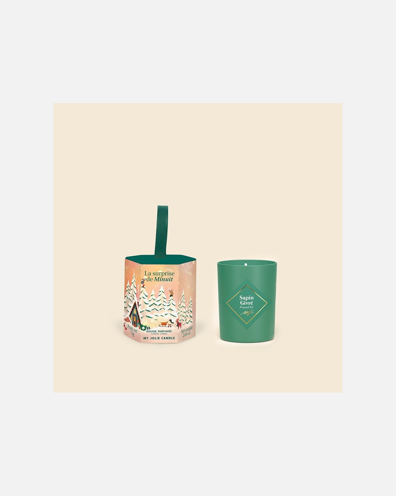 MY JOLIE CANDLE Mini viseća svijeća Miris matirane jele 