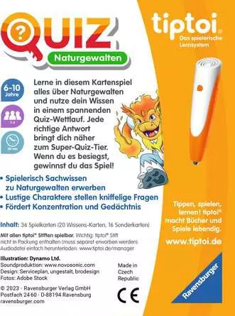 tiptoi® Quiz Naturgewalten - Lernspiel ab 6 Jahren