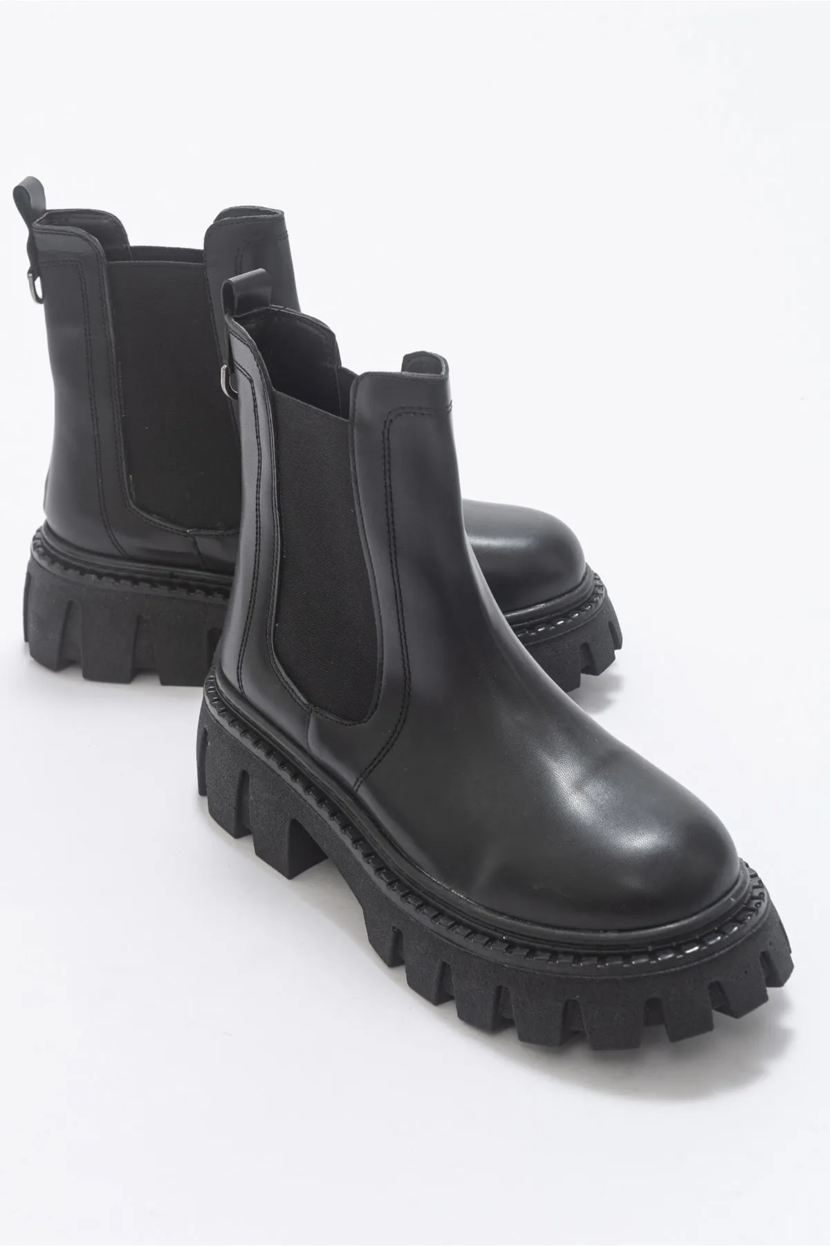 LuviShoes  Chap Schwarze Damenstiefel