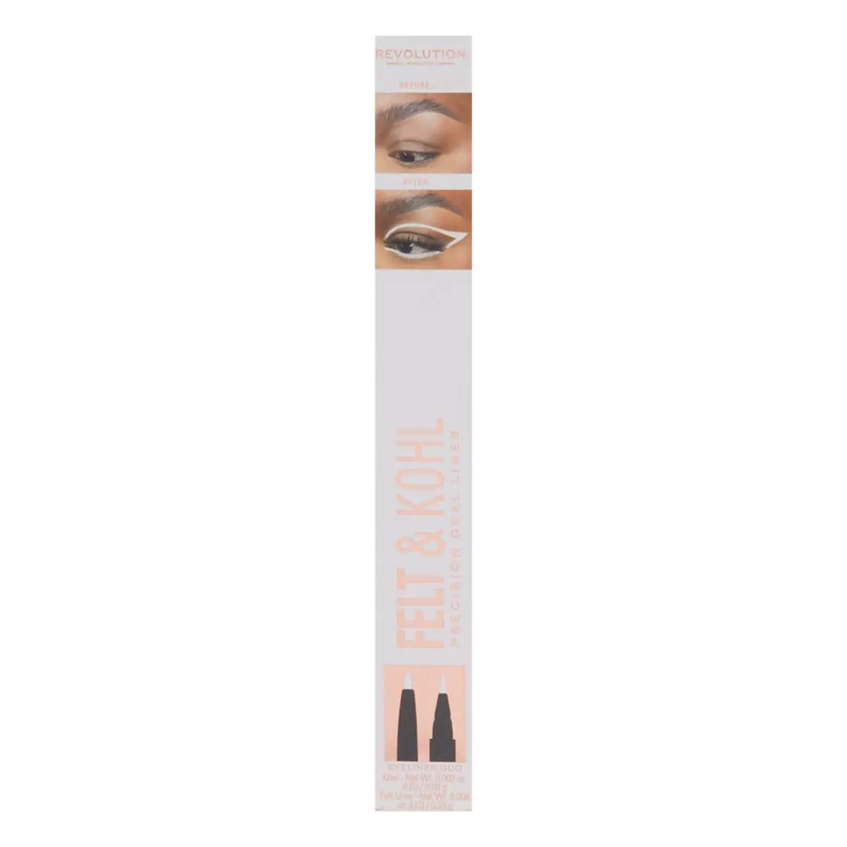 MAKEUP REVOLUTION Felt & Kohl Eyeliner Hvid 0,16g