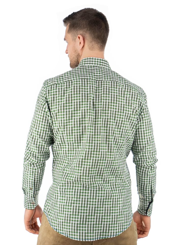 OS-Trachten Trachtenhemd Zufir in khaki/schlamm günstig kaufen