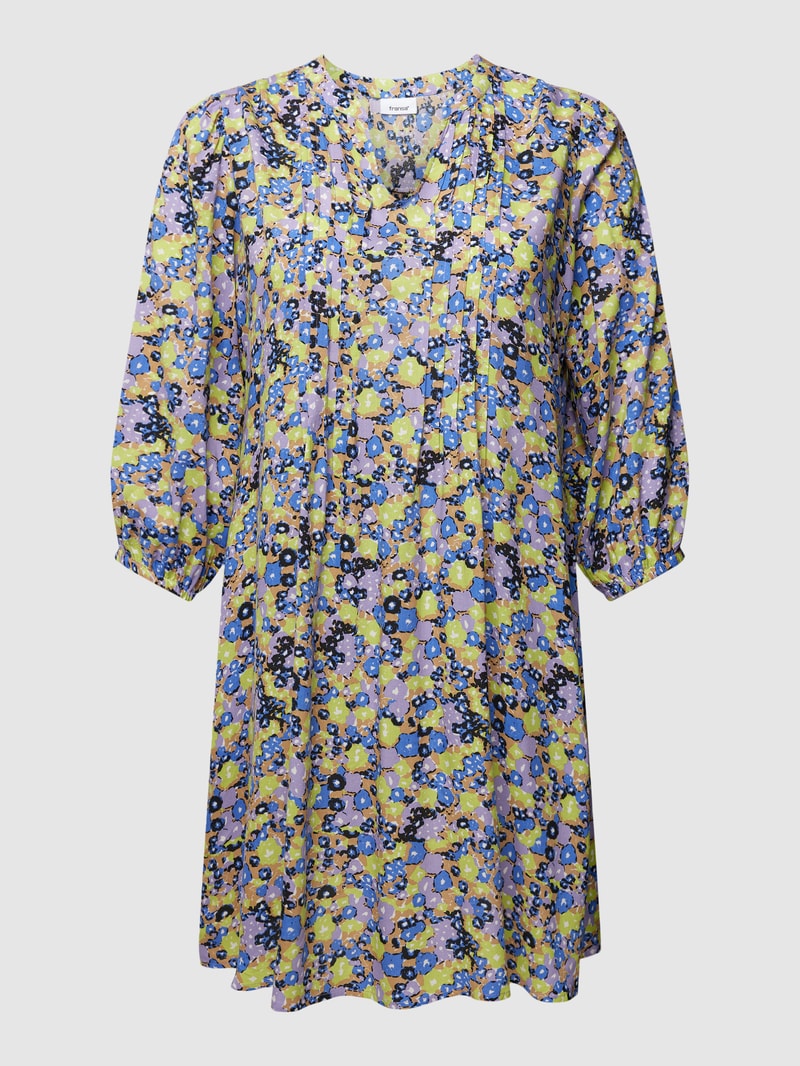 PLUS SIZE Knielanges Tunikakleid aus Viskose Modell 'Merla' in flieder