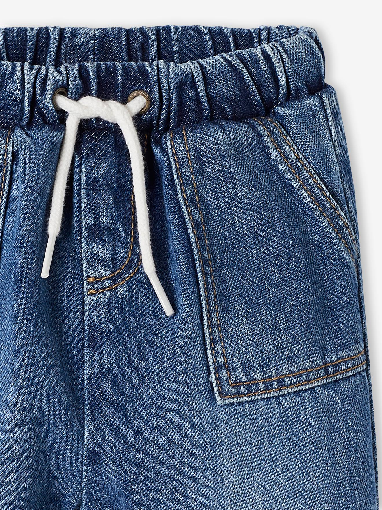 Pantalon en denim bébé coupe jogging stone
