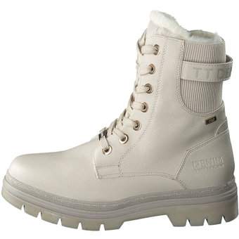 Tom Tailor Schnür Boots in beige