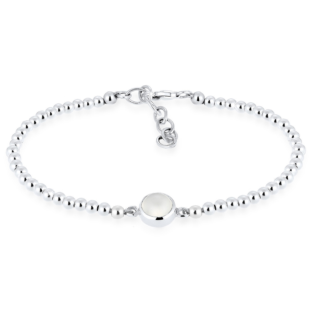 Elli Elli Bracelet Pierre de lune balle Bracelet Femme  (925/1000) Argent Bracelet