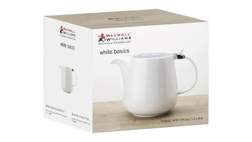 MAXWELL & WILLIAMS Teekanne Porzellan/Edelstahl 1,2 l